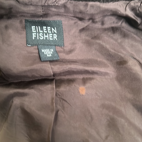 Eileen fisher brown corduroy jacket sizeM office work wear business mini - Picture 9 of 9